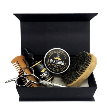 Direct Selling Beard Oil set with brush and comb Private Label Good Quality Oil Beard for men's grooming