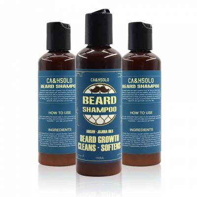 OEM Hot Sale Organic Natural Private Label Deep Cleansing Beard Care 2 in 1 Beard Shampoo For Mens Beard Wash