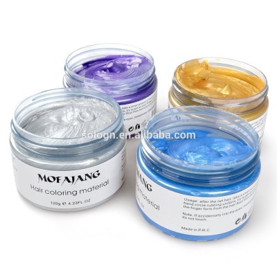 MOFAJANG Hair Color Wax Customized your logo colorful long time lasting easy water wash off