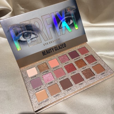 good quality Eyeshadow Palette Vendor Wholesale BEAUTY GLAZED 18 Color Vegan Shimmer Matte Pigmented Eyeshadow Makeup Palette